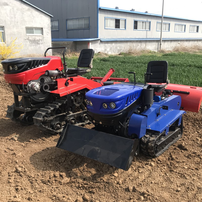 Ride Type Roterende Cultivator Crawler Trencher Voor Het Wieden Van Landbouwwerktuigen En Uitrusting Multifunctionele Tuincultivator