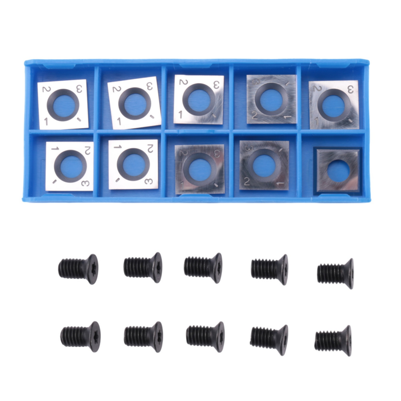 10Pcs 14mm Square Straight Carbide Cutter Insert with M610mm Screws
