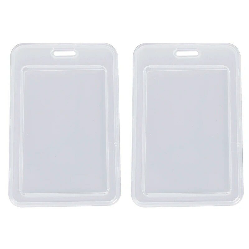 2PCS Simple Transparent Plastic Name Card Cover Bank Card Holder Name Card Cover Office Accessories 11*7cm