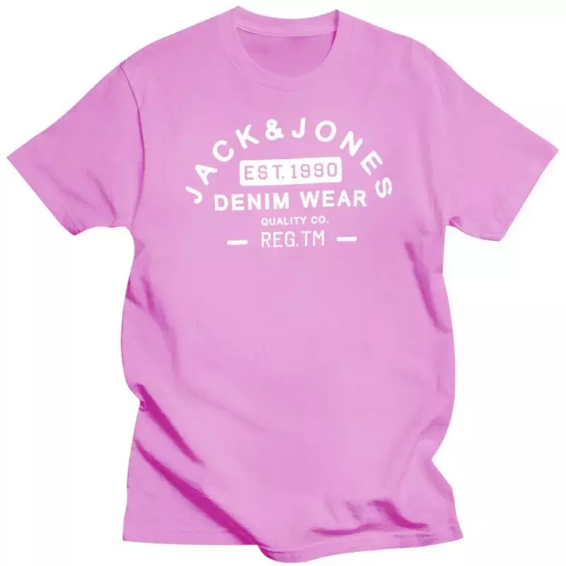 Jack Jones Essentials T-Shirt pour Homme, Logo Imprimé, Coupe Slim, Tee-shirt en Coton, Jeans JGuitar