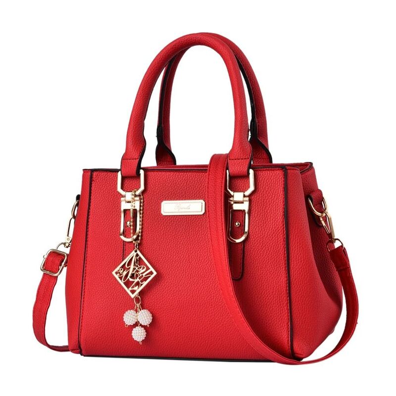 Large Capacity Handbags Trendy Polyester Cotton Leather Messenger Bag Open Pocket Shoulder Bag
