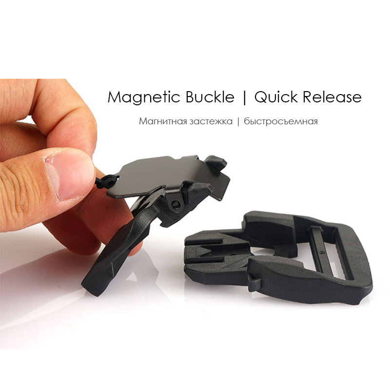Nuova fibbia per cintura tattica da 40mm fibbia magnetica a sgancio rapido in plastica leggera per uomo fibbia per cintura militare in tela