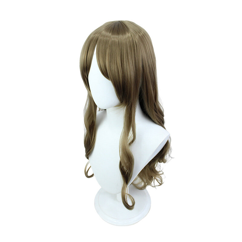 Braune Perücken Anime Cosplay Periwig lange Simulation lockiges Haar Erwachsene Cos Kostüm Kopf bedeckung Requisiten Frauen Halloween Accessoires