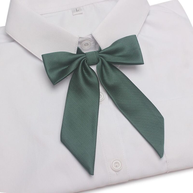 Corbata de sarga de mariposa para mujer, uniforme escolar elegante de temperamento, corbata de lazo de boda, corbata de estilo coreano para estudiantes