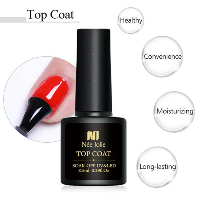 1/2/3 pezzi Top Coat in Gel per unghie finitura professionale Top Coat in Gel glamour a lunga durata facile applicazione Must-have No Wipe