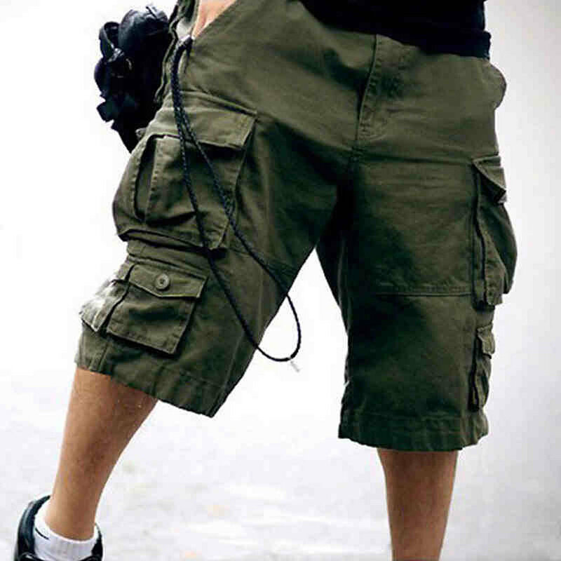 11 colori Mens Summer Camo Big Size pantaloni corti larghi da spiaggia escursionismo all'aperto pesca arrampicata pantaloncini Cargo dritti multitasche