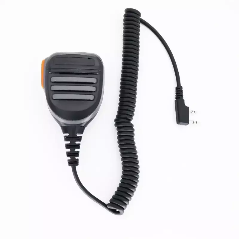 2 Pin K Type Metal Panel PTT Remote Mic Handheld Waterproof Speaker for BAOFENG UV-5R 888S UV-82 UV-S9 KWEWOOD TYT Radio