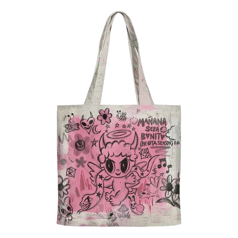 Karol G Merch Shoulder Bags BICHOTA SEASON Tour Print Bag For Women/Man Unisex Fashion Funny Casual Streetwear Bag