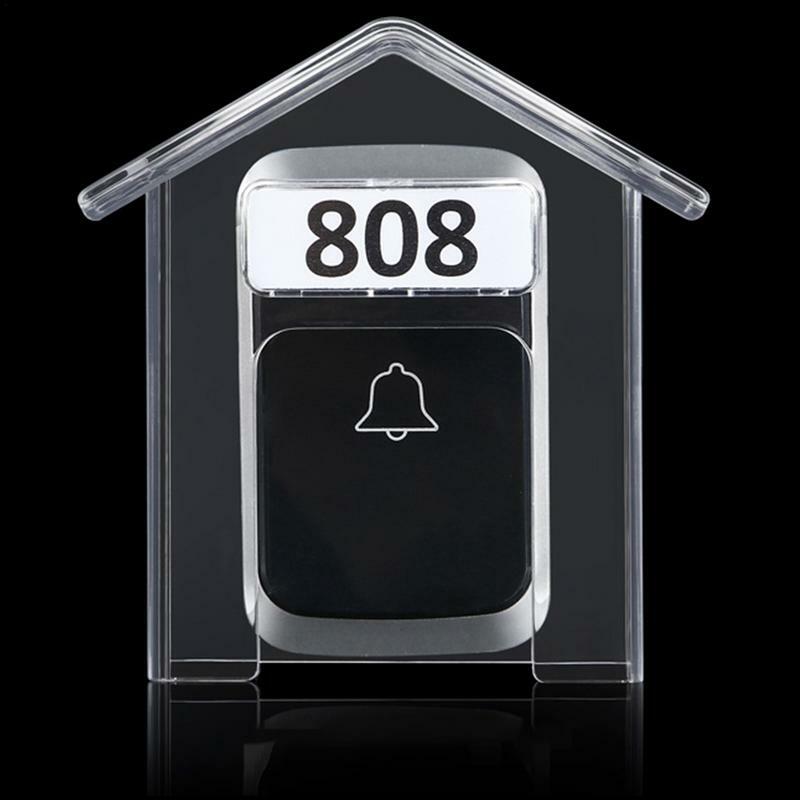 Universal Transparente Doorbell Rain Cover, Protetor para Fechaduras, Protetor de Maçanetas, Protetor à Prova de Intempéries