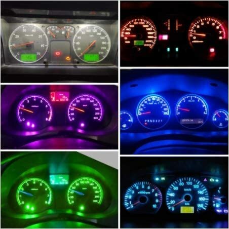 Luzes LED Canbus Car Interior, Painel de aquecimento Indicador Wedge, Auto Lâmpada Instrumento, 12V, T5, W3W, W1.2W, 2 pcs, 10pcs
