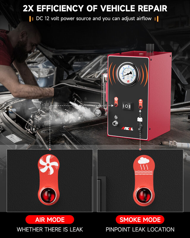 Автомобильный детектор утечки дыма ANCEL S300, генератор утечки дыма, тестер, система EVAP, диагностические инструменты