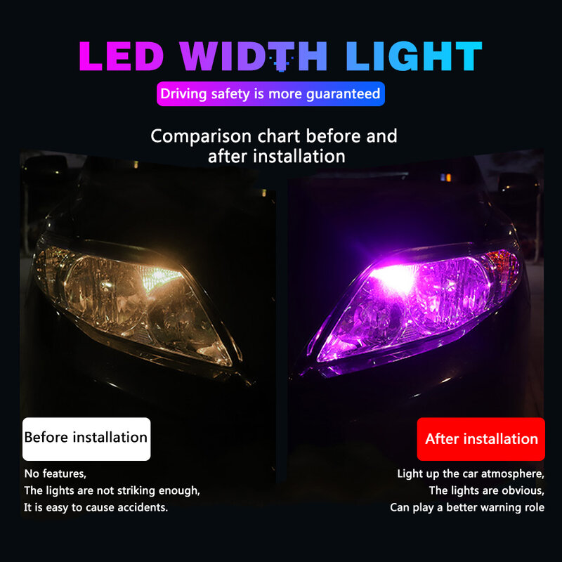 Lampe LED 10 × T10 canbus t10, lumière de rafale led w5w, feux de stationnement led t10 w5w, lumières d'intérieur de voiture