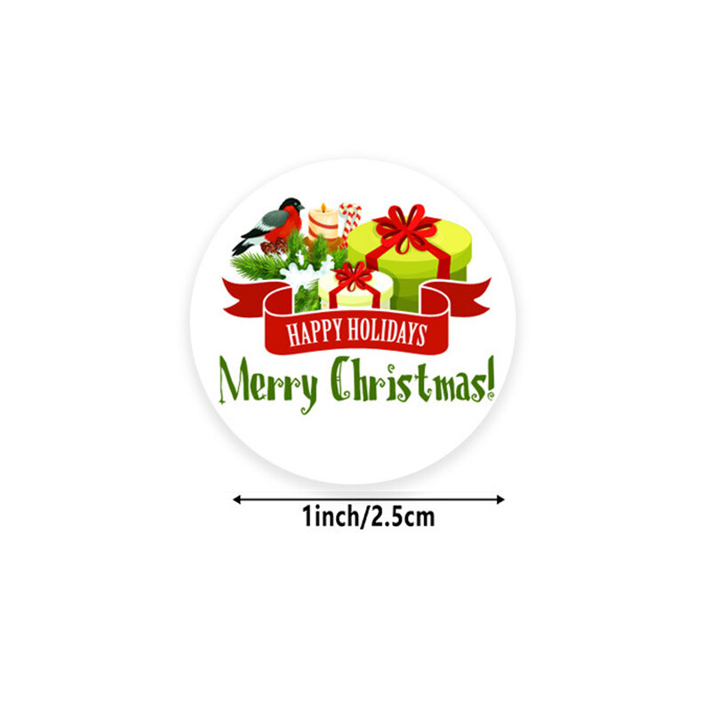 Stiker Selamat Natal, 1/500 buah stiker Selamat Natal, dekorasi alat tulis amplop paket hadiah DIY