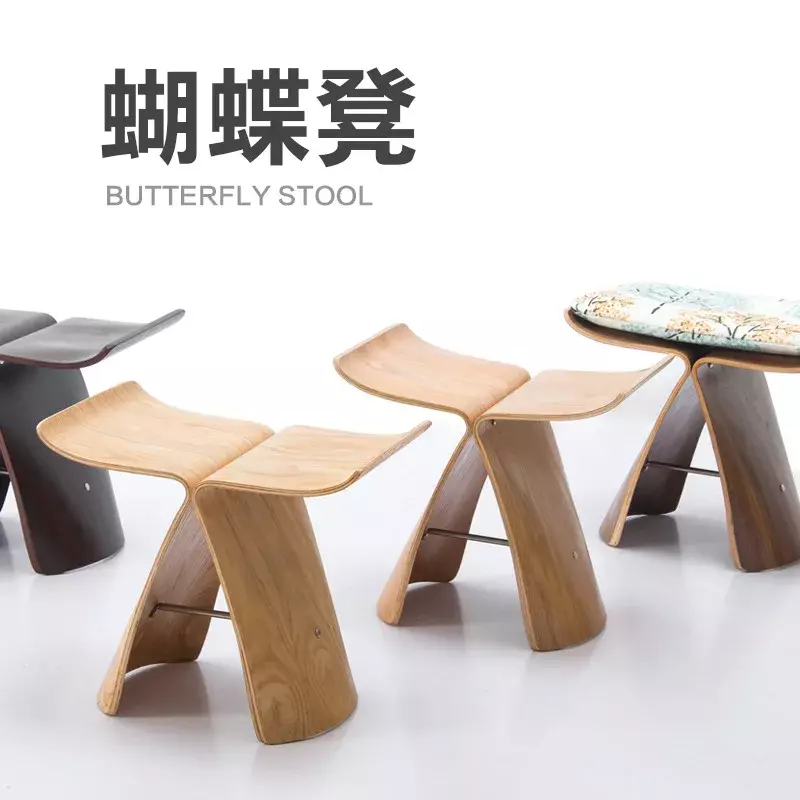 Household small, solid wood, sturdy, economical shoe stool, small wooden , creative porch stool