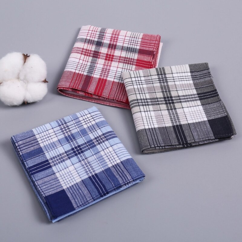 40x40CM Cotton Handkerchief Towel for Adult Big Square Bandanas Multiple Use Face Towel Men Sweat Wipe Cloth 40x40cm