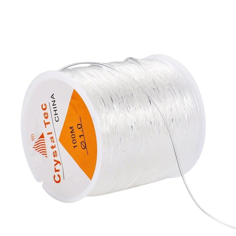 ジュエリー作り用の伸縮性のある編みこみの糸,直径0.5〜1.0mmの弾性コード