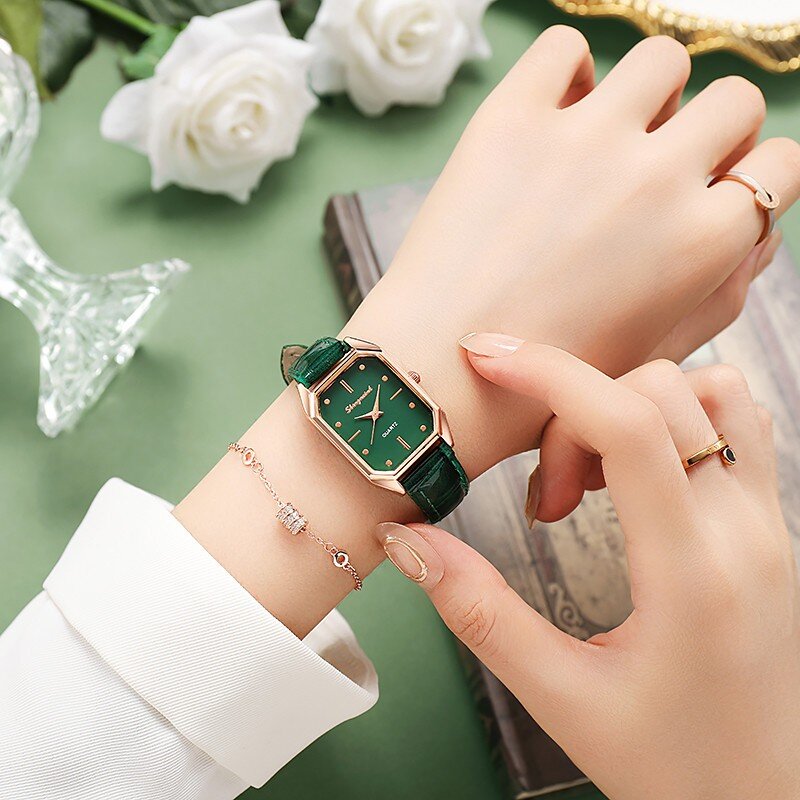 Reloj cuadrado Vintage para mujer, Correa adecuada para regalos, relojes de pulsera femeninos, relojes de mujer