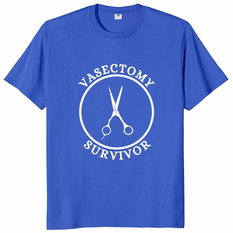 Vasectomy Survivor T Shirt Funny Adult Jokes Gift Men Clothing 100% Cotton Casual Soft Y2k Unisex T-shirts EU Size