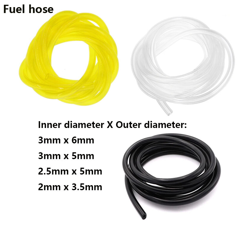 2mm/2.5mm/3mm Fuel Line Hose Gas Pipe Tubing For Trimmer Chainsaw Blower Tools Oil fuel pipe gasoline for most small engines