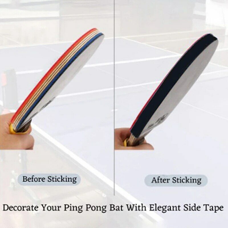 Bande de protection pour raquette de tennis de table, colle super optique, protection latérale, batte de ping-pong, résistant aux chocs