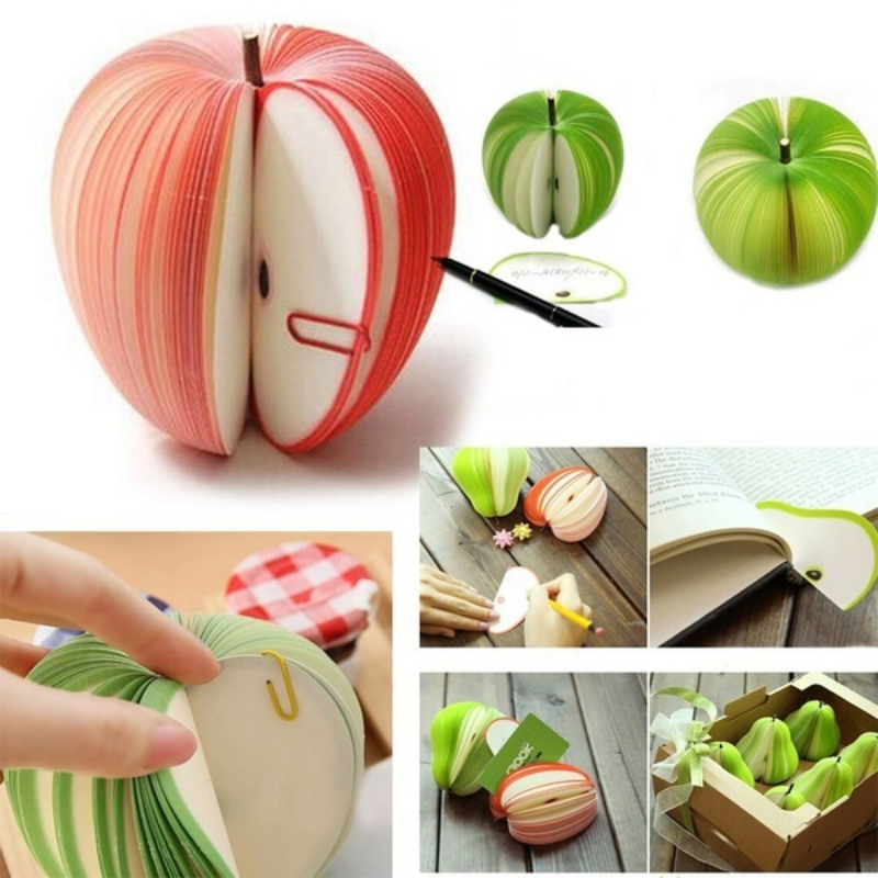New Creative Pads Office Stationery Fruit Vegetable Memo Bookmarks Stickers Sticky Notes Notebooks Writing Supplies