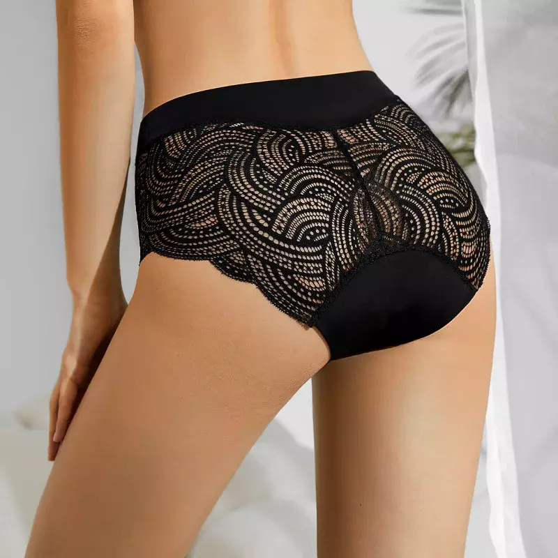 Women's Panties Four Layers of Thickened Leakage Physiological Pants Sexy Lace Cotton Crotch Anti-bacteria Menstrual Panties New