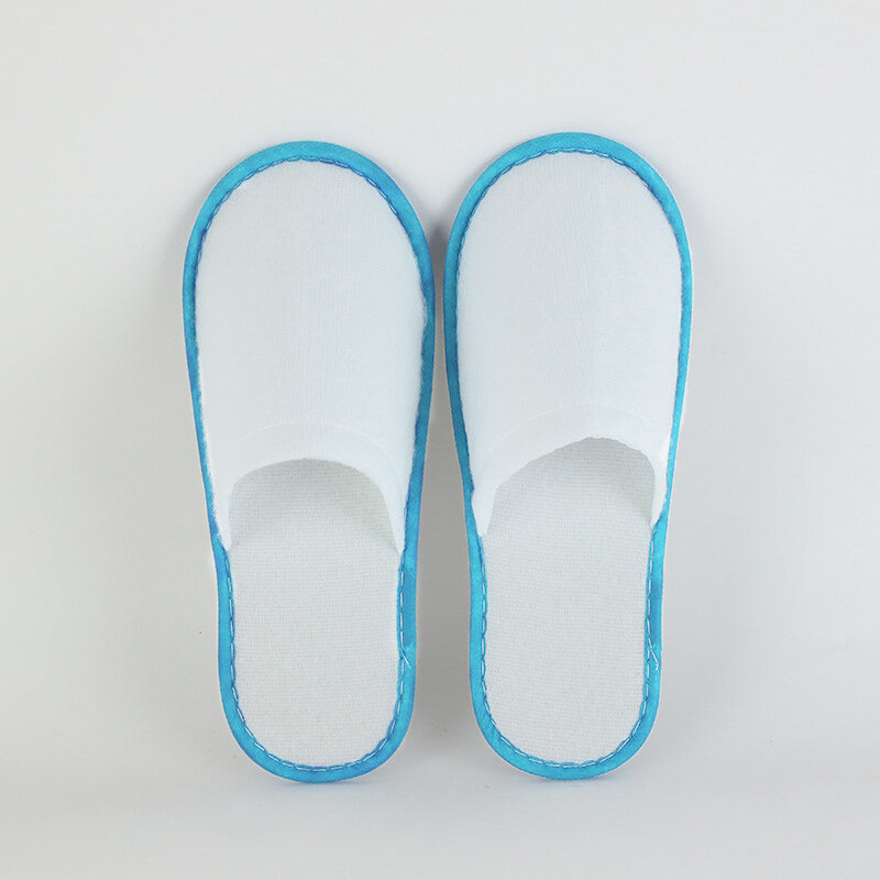 1 Pair Disposable Slippers Hotel Travel Slipper Non-slip Shoes Soild Color Flip Flop Wedding Shoes Guest Slippers 2024 New Shoes