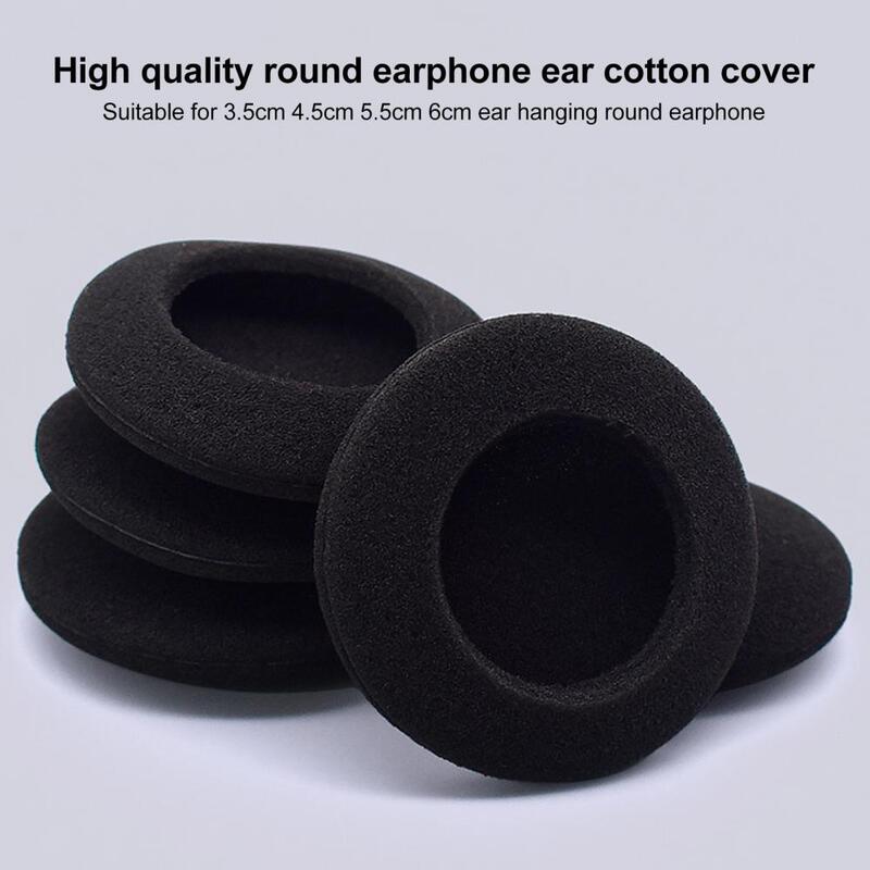2Pcs 3.5/4.5/5/5.5/6cm Thickened Foam Ear Pads For Headphones Sponge Replacement Cushions Covers Earphones Case