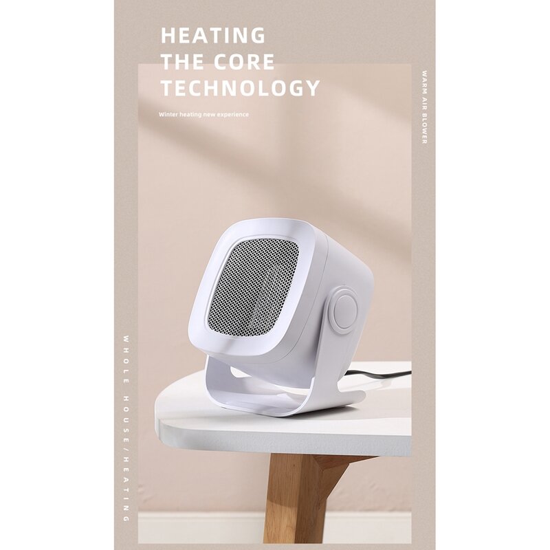 1 pz riscaldatore da tavolo portatile ventilatore ad aria calda riscaldatore elettrico AC100-240V spina ue per uso domestico