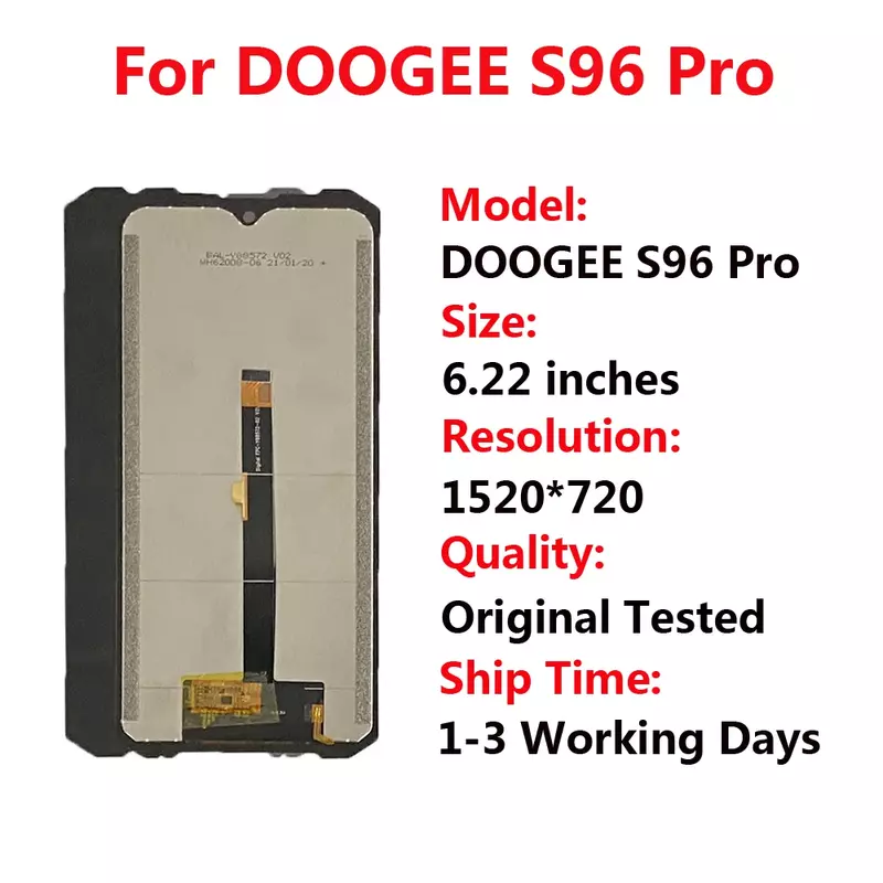 Cho Doogee S98 S97 Pro LCD Hiển Thị Màn Hình Cảm Ứng Digitizer Lắp Ráp Cho Doogee S88 Cộng Với S96 Pro LCD Doogee S95 pro LCD Hiển Thị