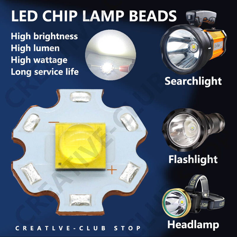 Diodos LED para lanterna Farol, contas de lâmpada LED, DIY Acessórios, XHP70, XHP90, XHP110, 18W, 24W, 45W, 72W, DC3V, DC6-8V, DC24V