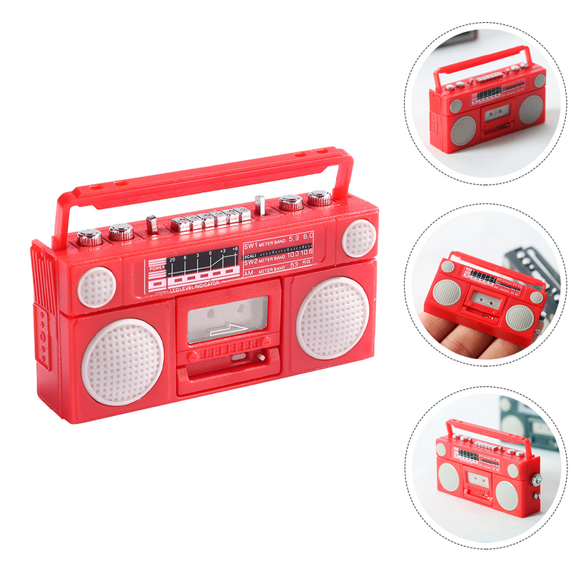 Models Classical Models Vintage Radioate House Prop Mini Accessory Red Plastic