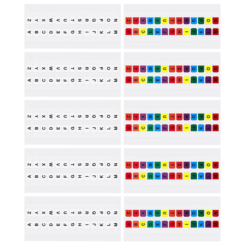 40 fogli etichette adesive per pagine linguette dell'alfabeto rimovibili blocco note pennarelli adesivi per pagine linguette alfabetiche