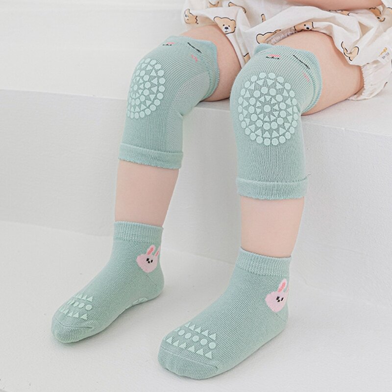 0-3 Years Baby Knee Pad and Non-slip Socks Set Kids Safety Crawling Elbow Cushion Infant Toddlers Baby Leg Warmer Knee Protector