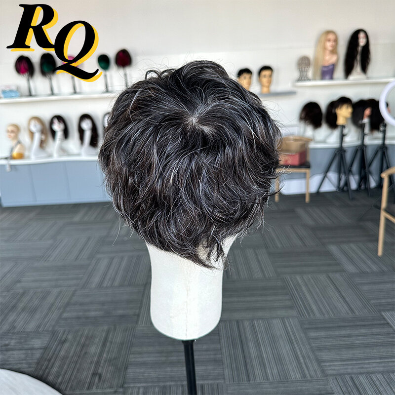 Vor geschnitten 1 b40 Farbe dünne Pu Basis Haar Toupet Repal cement für Männer dünne Haut Pu Basemt Haar teile Toupet männliche Perücke ersetzen