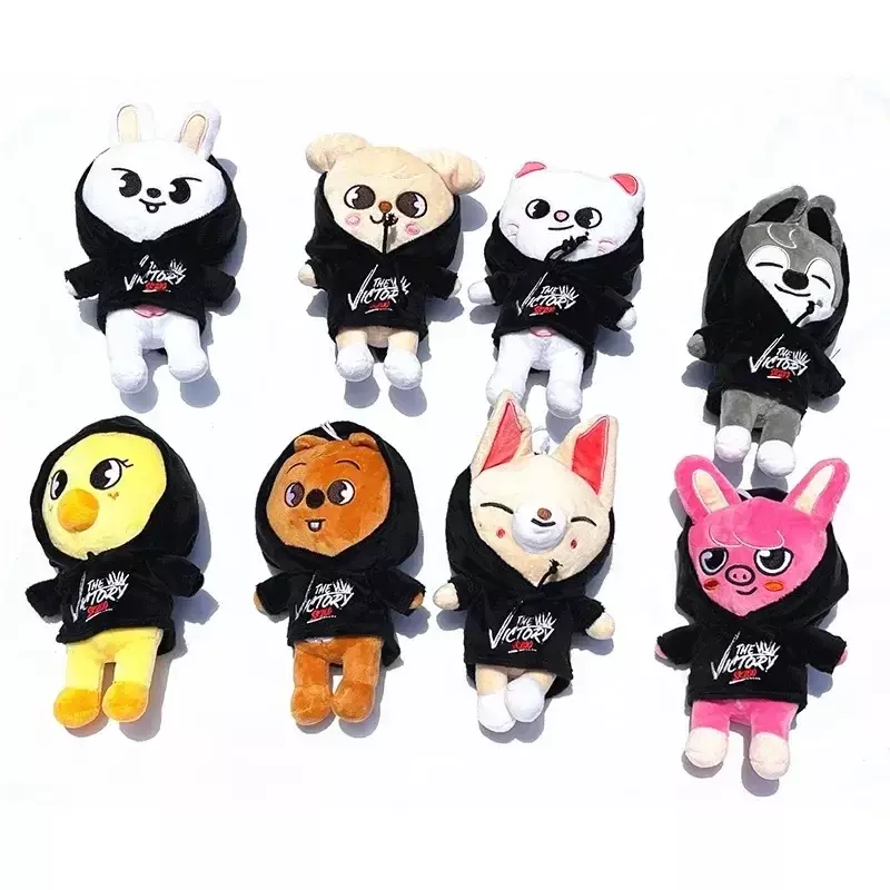 Boneka binatang kartun Kpop 20cm plus mainan boneka mewah Stray tipe Z Kawaii JYP dewasa KZ liontin gantungan kunci penggemar hadiah anak