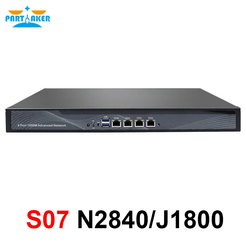 1U Rackmount Firewall Appliance Intel Celeron J1800 J1900 N2840 with 4 Intel NICs Soft Router pfSense OPNsense