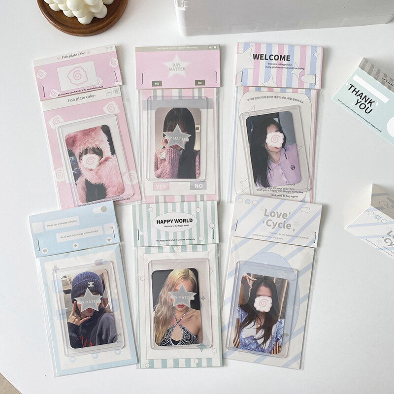 Ins bahan kemasan kartu sederhana, perlengkapan seni kertas DIY dekorasi hadiah kartu idola 10 buah