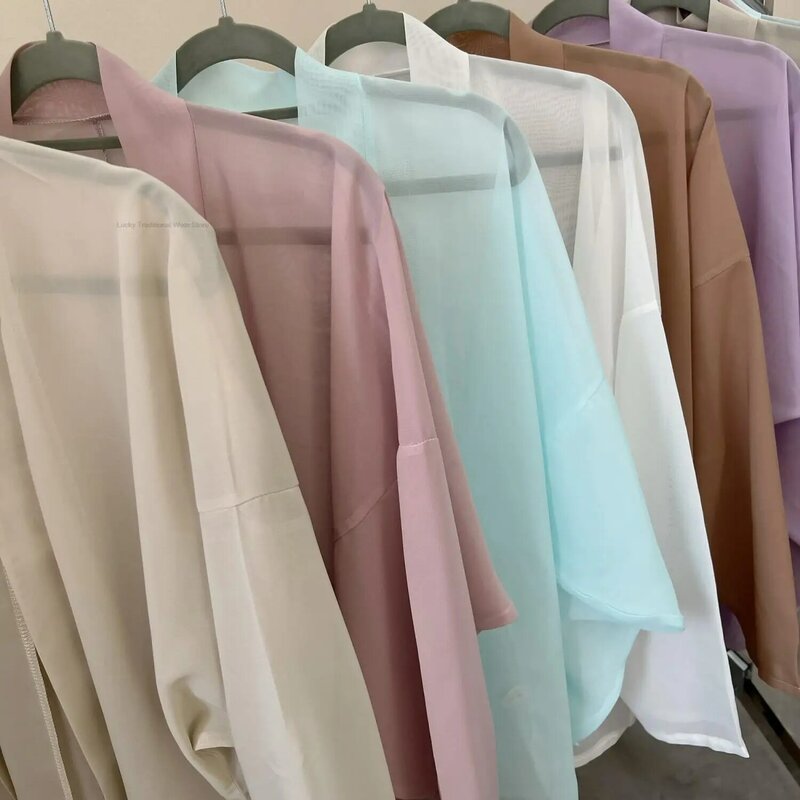 여성 데일리 가디건 자외선 차단 코트, 중국 상의, 얇은 오리지널 한푸 코트, 단색 멀티컬러 코트, 봄 가을 여름