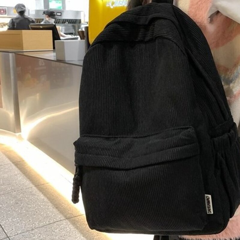 2024 Neuer trendiger Cord-Rucksack, langlebiger und bequemer Schulranzen-Tagesrucksack, geeignet für Studenten und Reisende