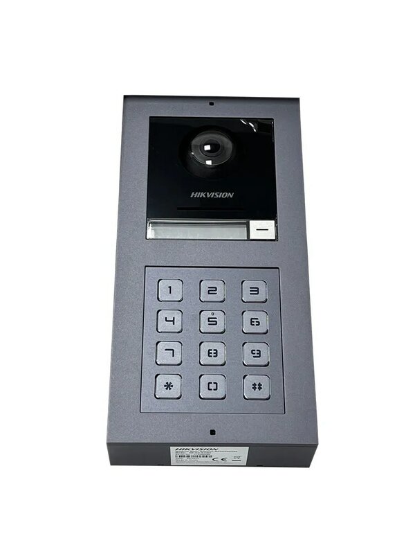 Видеодомофон Hikvision, 2 МП, стандартная дверная станция, дверной звонок, клавиатура, дистанционная разблокировка с крепежным кронштейном