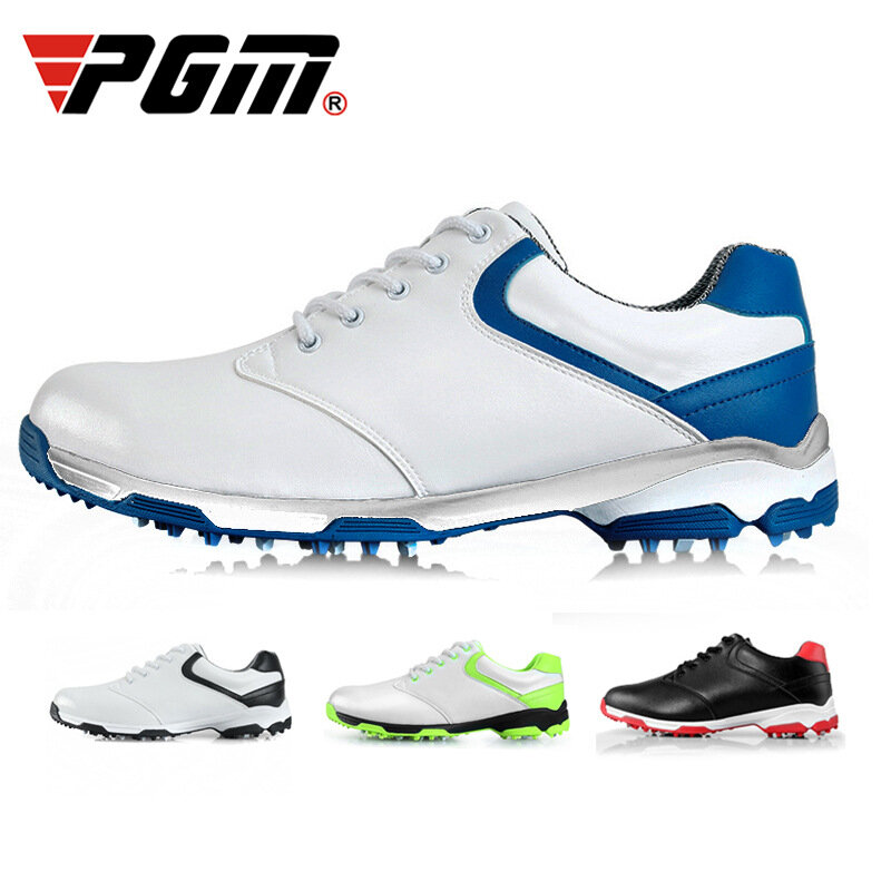 PGM Men Golf Shoes Anti-slip Breathable Golf Sneakers Super Fiber Spikeless Waterproof Outdoor Sports Leisure Trainers XZ051