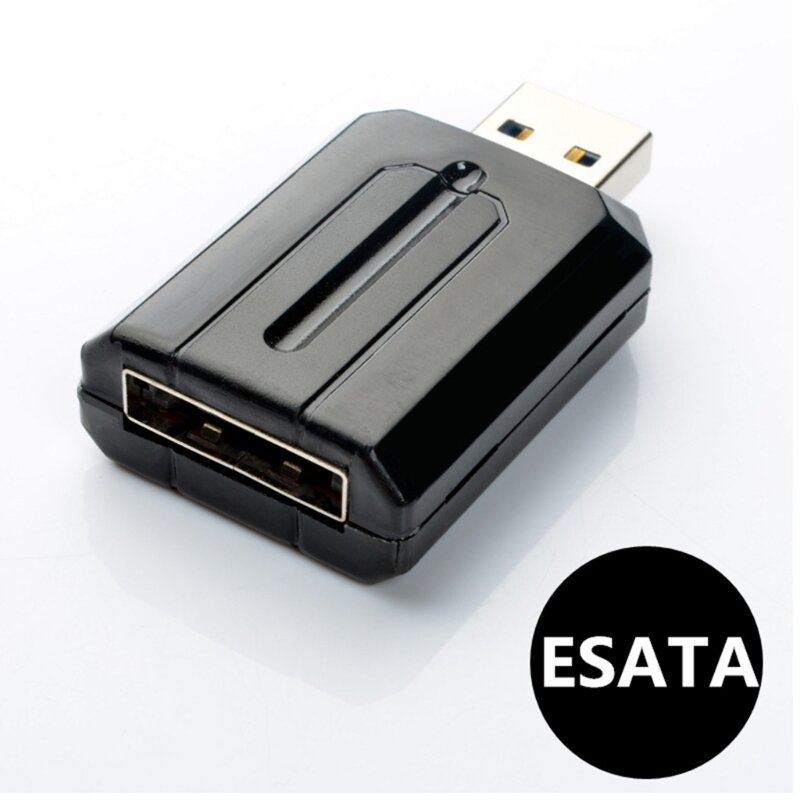วัสดุ ABS USB 3.0 to SATA Adapter /USB 3.0 to eSATA Converter Connectors with JM539 Chipset Hot Swappable Drop Shipping