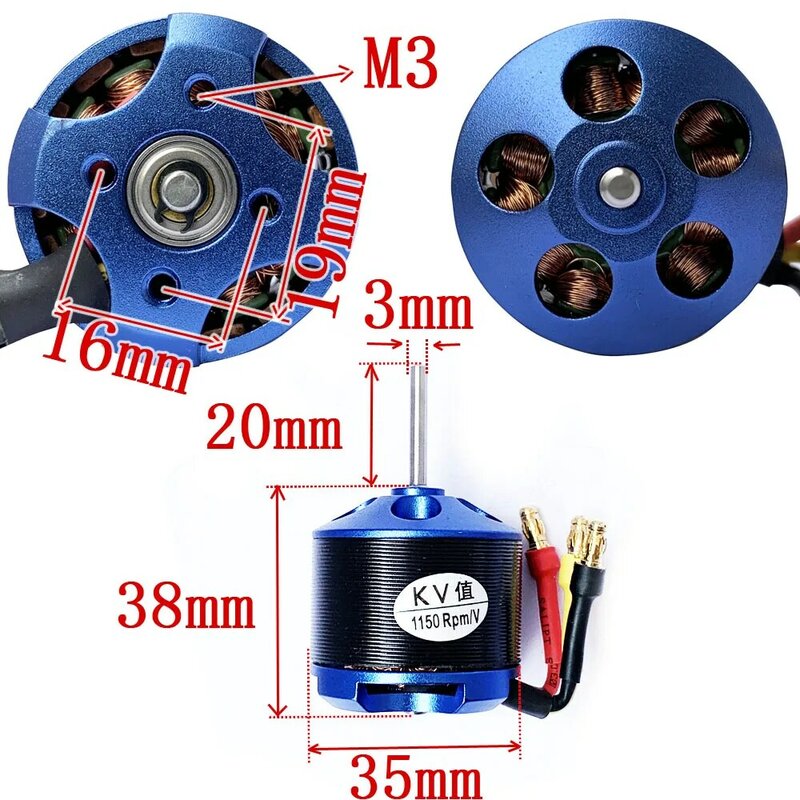 3536 Brushless Motor High-torque Multi-rotor UAV DC Aircraft RC Boat High-speed Outer Rotor Drone Motor