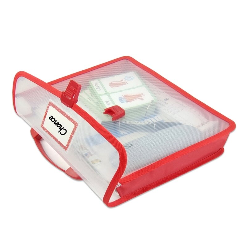 Portable File Case Project Case Handheld Book Bag Document Storage Case 31x23cm