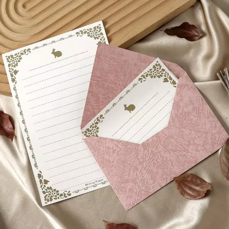 5 buah amplop merah muda oranye untuk bantalan huruf antik kertas surat undangan pesta pernikahan penutup kartu amplop uang Kawaii
