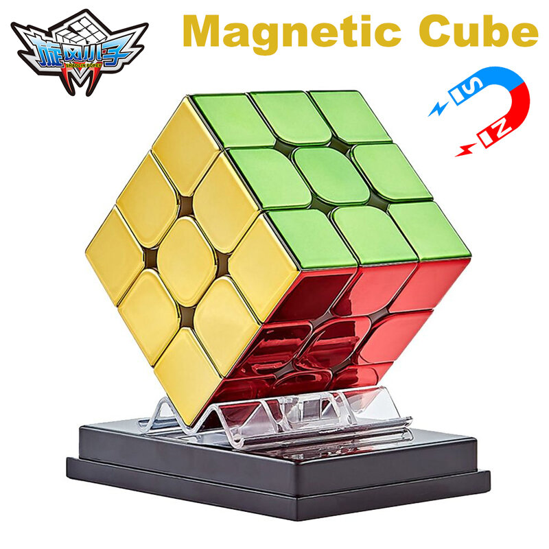 Cycloon Jongens Magnetische Magische Kubus Plating 3X3X3 4X4 2X2 Professionele Snelheid Puzzel Speelgoed 3X3 Speedcube 3 × 3 4 × 4 2 × 2 Cubo Magico