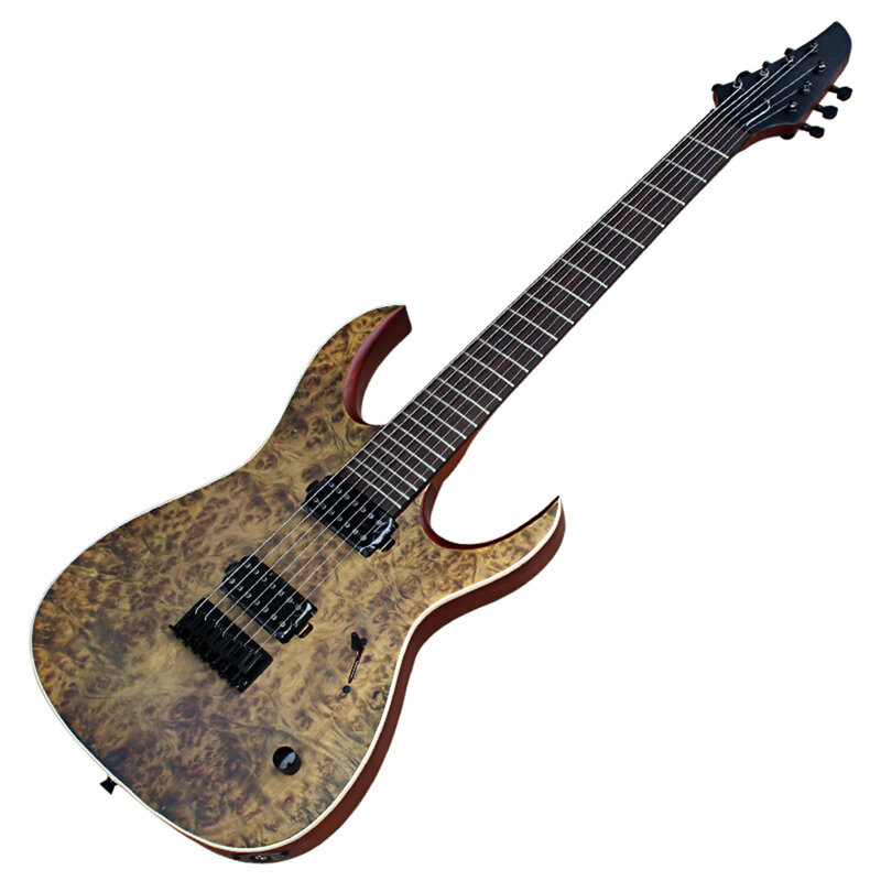 Электрическая гитара с 7 струнами, 24 лада, фингерборд из палисандра