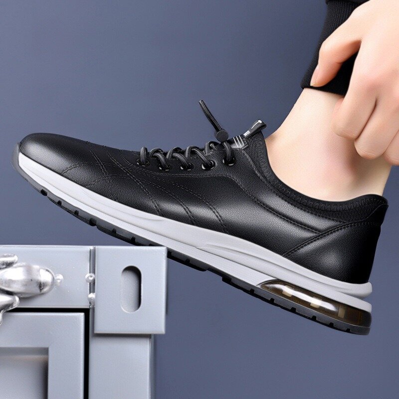 Демисезонные дизайнерские новые повседневные мужские туфли из мягкой кожи, модные ботинки в британском стиле без шнуровки, мужские кроссовки для прогулок на открытом воздухе