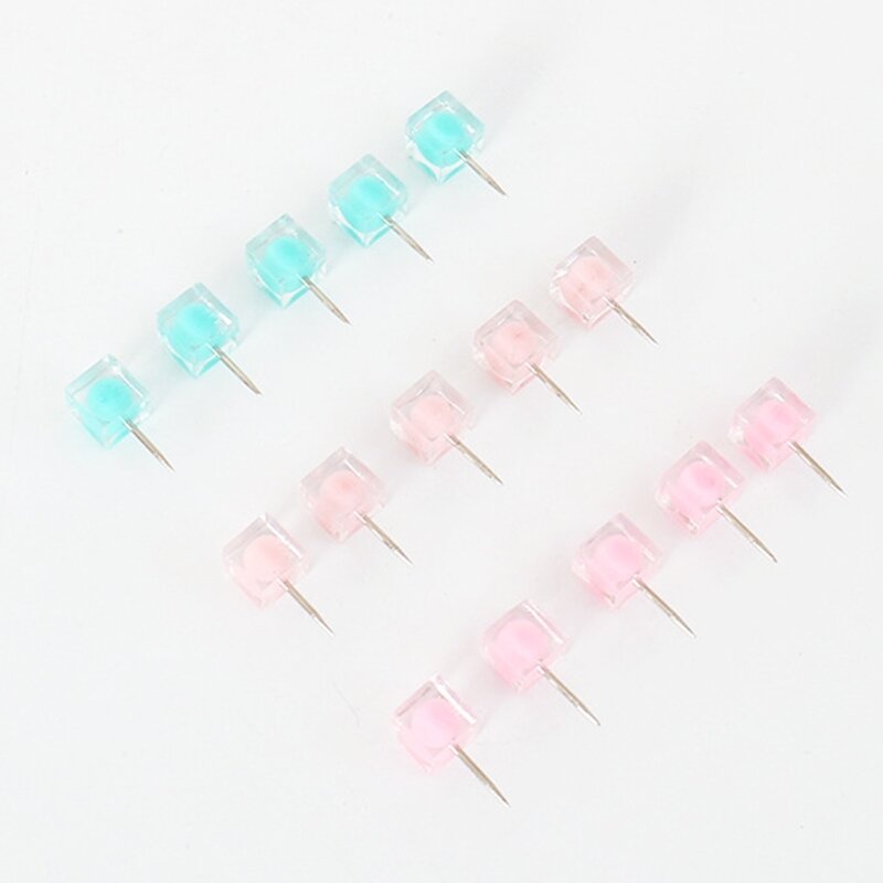 50 PC for Creative Pins Thumb Tacks Jelly Color Steel Push Pin Decor for Se Dropship
